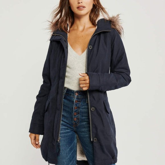 Sherpa-Lined Military Parka